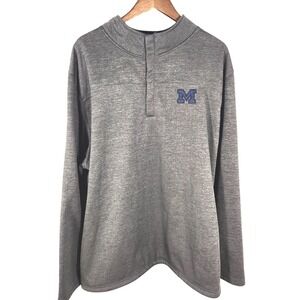 Colosseum Michigan Wolverines Mens Pullover Tunic Sweatshirt Snap front Size 3XL